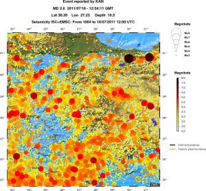 regional magnitude historical seismicity