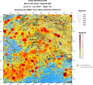 regional magnitude historical seismicity