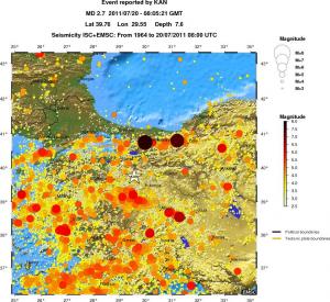 regional magnitude historical seismicity