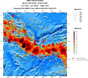 regional magnitude historical seismicity