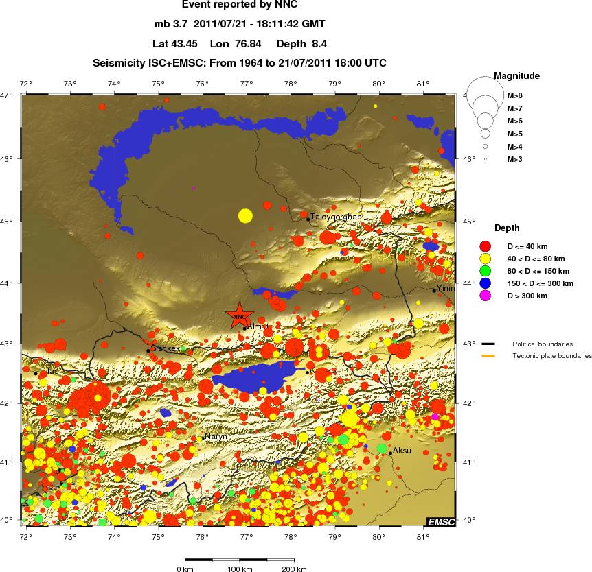 regional historical seismicity