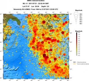regional magnitude historical seismicity