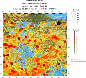 regional magnitude historical seismicity