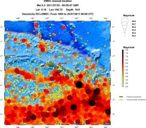 regional magnitude historical seismicity