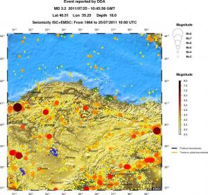 regional magnitude historical seismicity