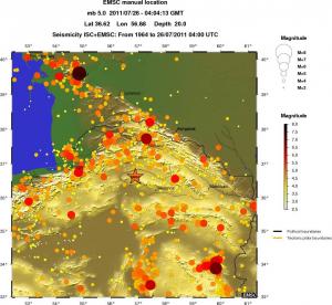 regional magnitude historical seismicity
