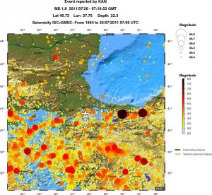 regional magnitude historical seismicity