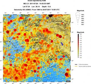 regional magnitude historical seismicity
