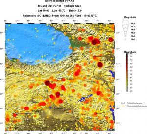 regional magnitude historical seismicity