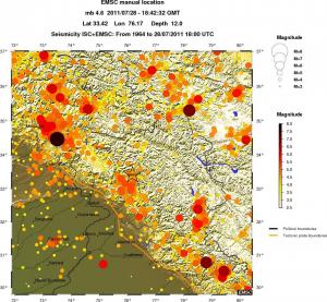 regional magnitude historical seismicity