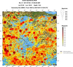 regional magnitude historical seismicity