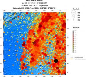 regional magnitude historical seismicity