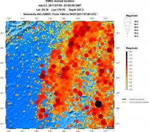 regional magnitude historical seismicity