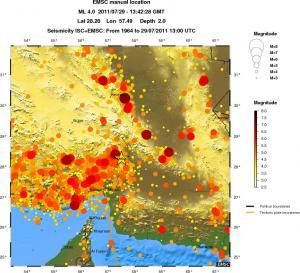 regional magnitude historical seismicity