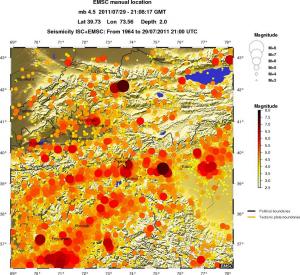 regional magnitude historical seismicity