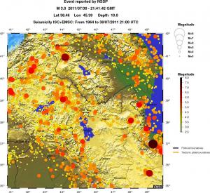 regional magnitude historical seismicity