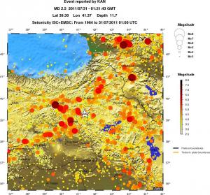 regional magnitude historical seismicity