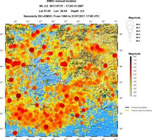 regional magnitude historical seismicity