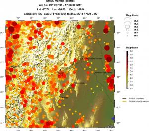 regional magnitude historical seismicity