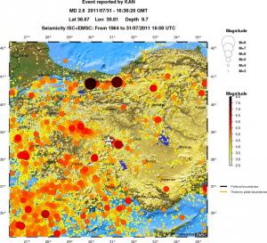 regional magnitude historical seismicity
