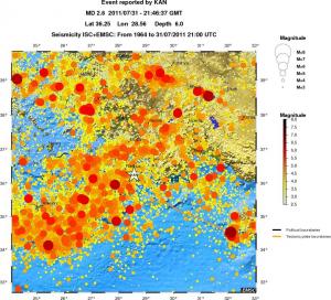 regional magnitude historical seismicity