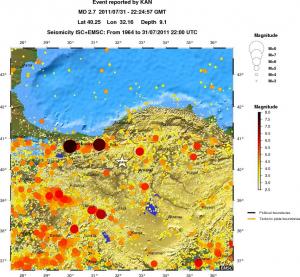 regional magnitude historical seismicity