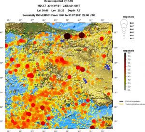 regional magnitude historical seismicity