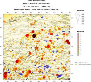regional magnitude historical seismicity