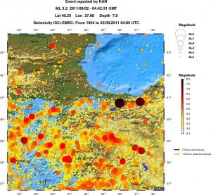 regional magnitude historical seismicity