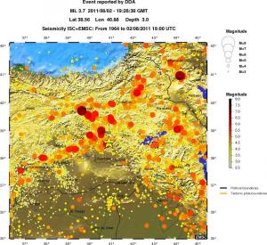 regional magnitude historical seismicity