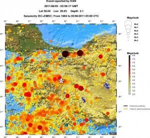 regional magnitude historical seismicity