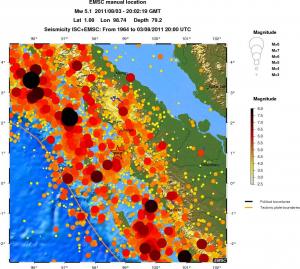 regional magnitude historical seismicity