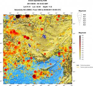 regional magnitude historical seismicity