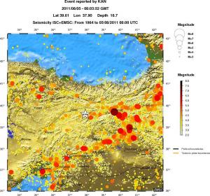 regional magnitude historical seismicity