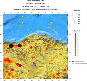 regional magnitude historical seismicity