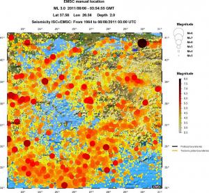 regional magnitude historical seismicity