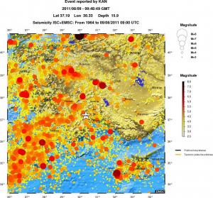 regional magnitude historical seismicity