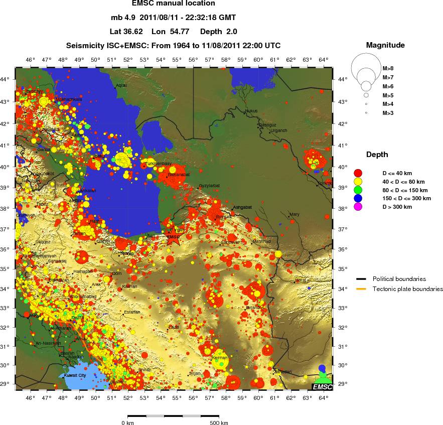 wide historical seismicity