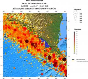 regional magnitude historical seismicity