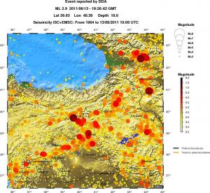 regional magnitude historical seismicity