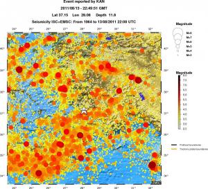 regional magnitude historical seismicity