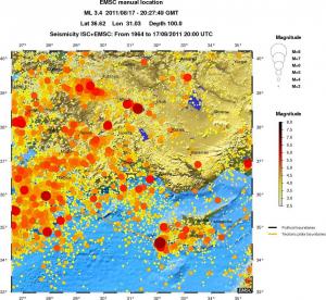 regional magnitude historical seismicity