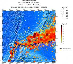 regional magnitude historical seismicity