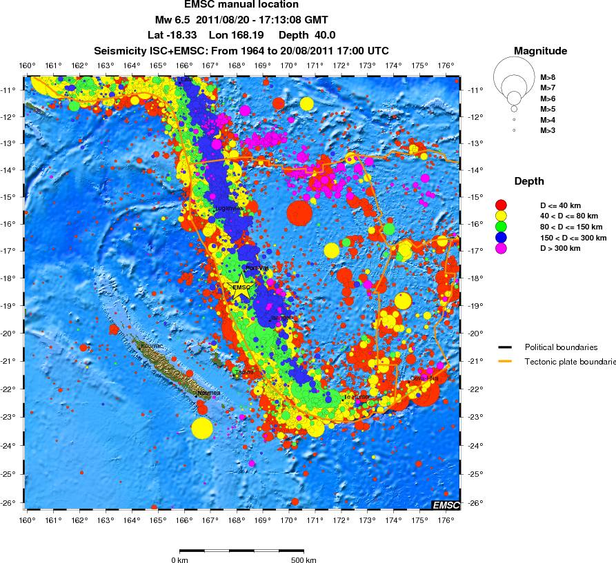 wide historical seismicity