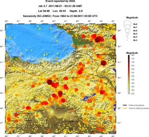 regional magnitude historical seismicity