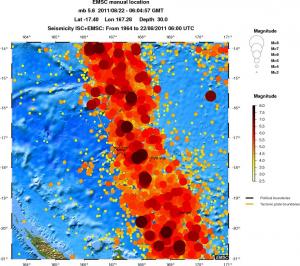regional magnitude historical seismicity