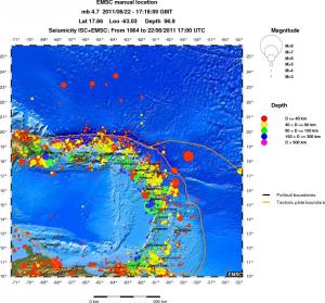 wide historical seismicity