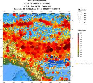 regional magnitude historical seismicity
