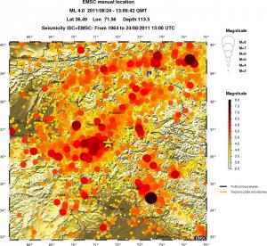 regional magnitude historical seismicity