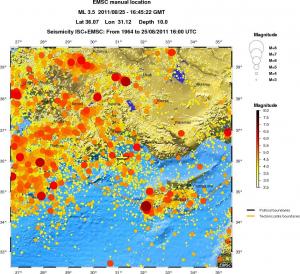 regional magnitude historical seismicity